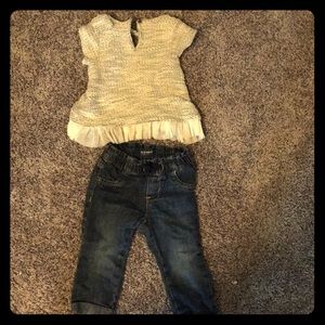 A 24M little girls shirt and pants